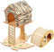 minkissy 2stücke Hamsterhaus Für Kleine Haustiere Versteckspielzeug Mit Klettergerüst Und Schlafplatz Zubehör Für Hamster Und Andere Kleintiere