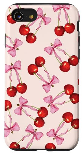 iPhone SE (2020) / 7 / 8 Cherry Pink Bow Coquette Cute Soft Girl Aesthetic Case