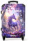 NoBoringSuitcases.com Valise Enfant, Grande Valise, Valise Personnalisable, Valise Enfant Fille, Bagages Enfant, avec TSA, Valise 23kg, Valise Grande Taille (67cm - 72L) (Licorne, Fleurs - Violet)