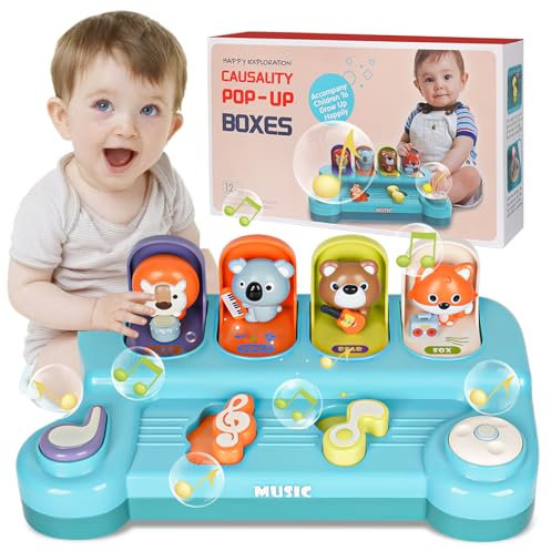 Libershine Pop up Baby Spielzeug ab 12 Monate, Kleinkinder Montessori-Spielzeug für 1 Jahr Kinder, Motorikspielzeug Lernspielzeug Jungen Mädchen Geschenke