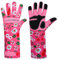 WESTWOOD FOX Leder Gartenhandschuhe Lange Unterarmschutz Ärmel dornsichere Arbeitshandschuhe Rose Beschneiden Garten Sicherheit Atmungsaktiv Langlebig Dicke Handflächenhandschuh (Rosa, M)