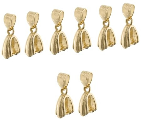 SHINEOFI 8 Stk Anhängerclip Halskettenketten für die Schmuckherstellung Anhängerverschluss big buckle schlüsselanhänger seat Schmuckzubehör Verschluss aus Sterlingsilber 925 Silber Golden