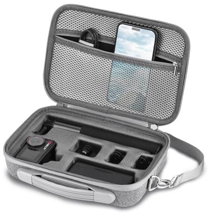 Flymile Osmo Action 5 Pro Tasche für DJI Osmo Action 5/4 Kamera Akku Case, Tragbare Tragetasche Umhängetasche Koffer, kompatibel mit DJI Osmo Action 5, 4, 3, Adventure Combo Zubehör