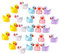 VINTORKY Mini Harzente Ente Mini Figuren Harz Üße Landschaft Dekoration Für Und Mini Resin Crafts Lila Und Pink Mini Figuren