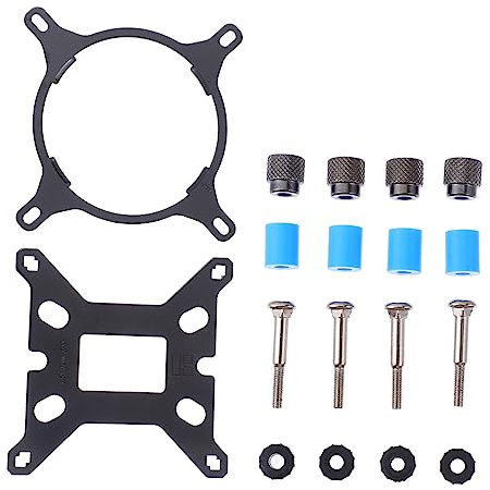 Mikikit Cpu Water Cooling Buckle Bag Lga Compatible Heatsink Bracket for Motherboard Retention Cooling Fan Mounting Use Water Kit