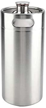 XFYESL Brauzubehör 4L Edelstahl Bierfass Mini Fass Neueste Bier Growler Proof Top Deckel Bierflasche Bier Zapfanlage