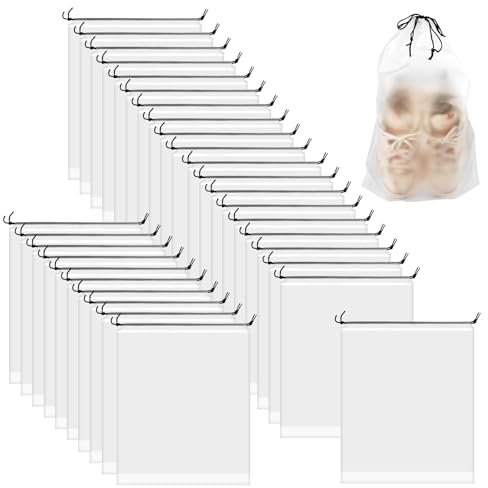 30 Piezas Bolsa Zapatos Viaje, 40 X 30 cm Bolsa Zapatos Viaje, Bolsas de Zapatos, Drawstring Shoe Bags, Bolsas Zapatos Almacenaje Adecuado para Viajes Hogar, Guardar Zapatos, Ropa