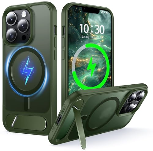 NJROW Magnetic Stand for iPhone 13 Pro Case Compatible with MagSafe | , Dark Green
