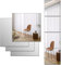 DRERIO 50cm Wall Mirror HD Self Adhesive Glass Mirror Square, Large 20'' Makeup Frameless Square Adhesive Tile Glass Mirrors, for Bathroom Living Room Entryway Hallway Dressing Table