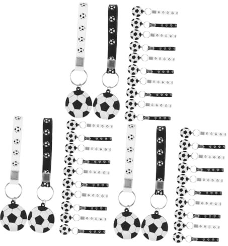 Milisten 36stücke Fußball Schlüsselanhänger Aus Silikon Hängende Schlüsselringe Für Taschen Rucksäcke Handys Geschenkidee Für Fußballfans
