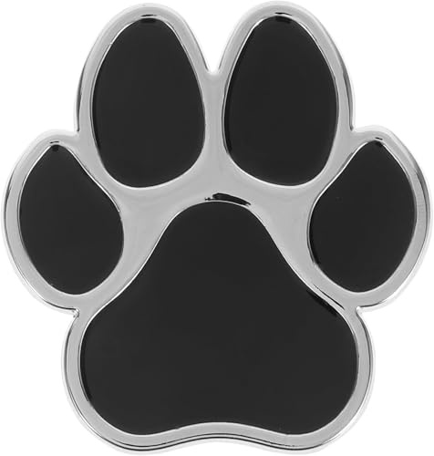 Dog Paw Print Car Stickers, Zinc Alloy Auto Paw Print Stickers, Decorative Footprint Decals, 3D Chrome Paw Print Car Decal for Car Vehicles