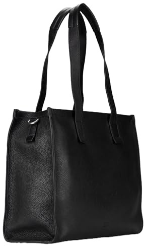 Jost Leder Businesstasche Umhängetasche mit Laptopfach Vika Business Shopper Black schwarz