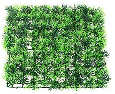 Kisangel Tapis de Gazon Artificiel Vert Carré en Plastique pour Aquarium, Facile à Utiliser Fonction Cachette, Décoration pour Aquarium et Animaux Domestiques