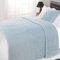 Dreamscene Fluffy Fleece Throw Blanket for Sofa, Soft Cosy Warm Honeycomb Waffle Mink Blanket for Bed Lightweight Faux Fur Bed Throw King Size, Duck Egg Blue - 200 x 240cm