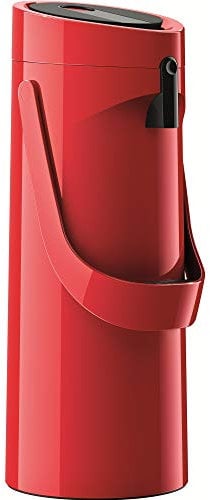 TEFAL K3140314 Ponza Pompe Thermos Rouge 1 L Fonction De Pompe Simple Avec Généreux Volume De Pompe Chaude Jusqu'à 12 Heures De Froid Jusqu'à 24 Heures