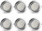 LAMPAOUS Led Einbauleuchten Küchenlampen Dimmbar Neutralweiss 4000K 12V DC Schranklampen Kabinett Vitrineleuchten Rund 9 SMD 160LM 2 Watt Pro Stück insgesamt 12 Watt Edelstahl gebürsted 6er Pack