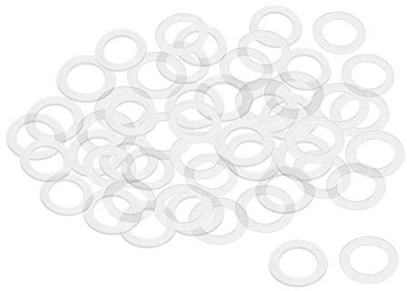 sourcing map Rondelle Nylon Plat Joint Étanchéité M14 22mm OD 14mm ID 1.2mm Épaisseur pour Robinet Tuyau Eau Transparent Paquet de 100