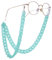 Team Fashion bunte Brillenkette Sonnenbrille Bohemian Acryl Grob Twist Sonnenbrille Band für Frauen Gr. S/M, blau