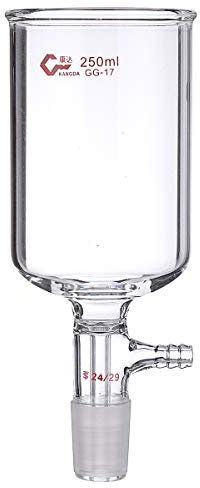 VIDOO 250Ml Borosilicate Filtro Vetro Buchner Imbuto 24/29 Inner Joint Serrated Laboratory Glassware