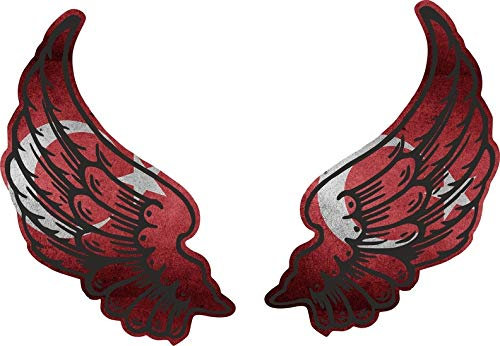 Akachafactory Sticker Aufkleber Flugel Motorrad Biker Flagge Fahne TR turkei