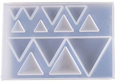 Silikonform für Ohrringe, Anhänger, Edelsteinherstellung, dreieckig, rund, Epoxidharz, UV-Harz, Bastelformen, Kristallharz-Untersetzer für Harzguss-Set, Heimdekoration