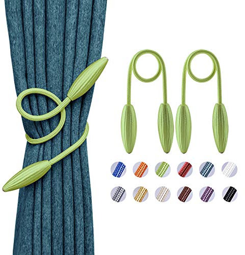 Pretty Jolly Raffhalter für Vorhänge, zum Basteln, kreativ, dekorativ, europäischer Stil, zufällige Modellierung, Vorhanghalter für Zuhause und Büro, (dunkelgrün), 2 Stück