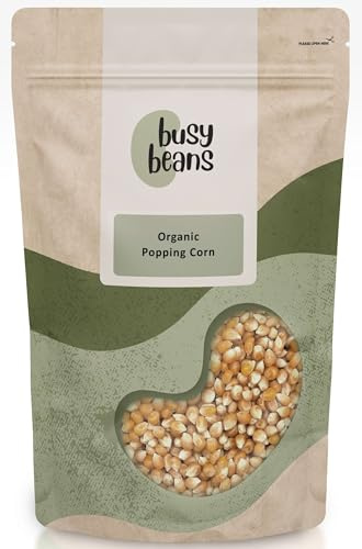 Organic Popping Corn - Certified Organic - by Busy Beans Organic (500g)