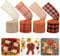 Kesote 4 Rollen Juteband Thanksgiving Dekoband Erntedankfest Drahtband zum Basteln Herbst Halloween Geschenkband (5 cm, 6 Meters)