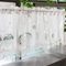 ACMHNC Scheibengardine Modern Kurz Weiß küchengardine Kurzstores Gardinen Landhausstil Stickerei Kurzvorhang Halbtransparente Bistrogardine 1 Stück,Weiß,W x H 250 x 40cm
