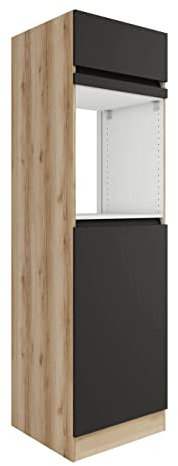 idealShopping GmbH Küchen Kühlschrankumbau Noah HOMK660-0+ in anthrazit 60 cm breit