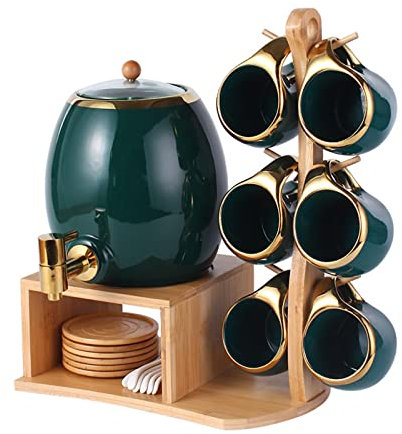 FAMYNGL Water Kettle Ceramic Household Tea Cup Coffee Cup Set Tea Pot Mug Cold Kettle Household Teapot with Faucet Cold Kettle Sets