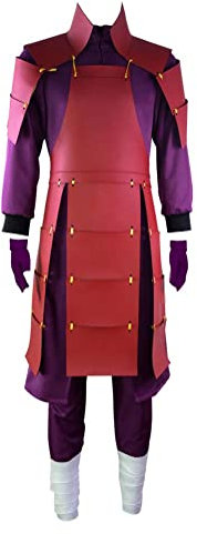 Syqiya Anime Uchiha Madara Outfit Cosplay Kostüm Herren Lila L (Chest 98cm)