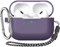 AHASTYLE Funda Protectora de Silicona para AirPods Pro 2 [LED Frontal Visible] [Mosquetón Metálico Añadido] Compatible con Apple AirPods Pro de 2ª Generación 2022 (Morado)