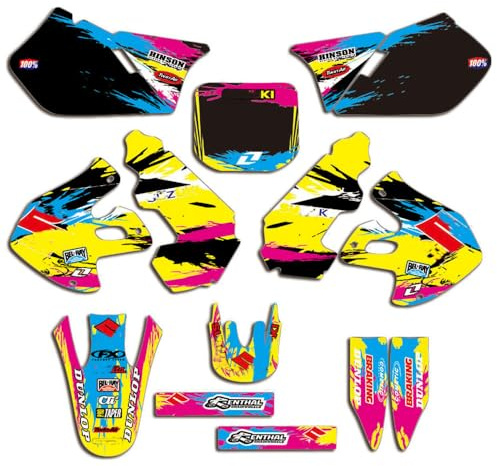 ENARUI Dekor Aufkleber Kompatibel mit Suzuki RM 125 250 RM250 RM125 1999 2000