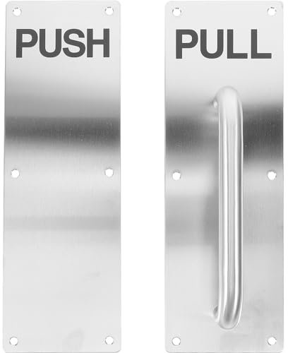 DOITOOL Picaportes Manija Push-Pull Manija De La Puerta De Paso Manijas De Las Puertas Push-Pull Perillas De Las Puertas De Paso Placas De Empuje Puerta Comercial De Acero Empujar Para