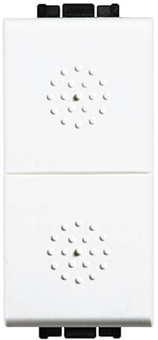 Doppio pulsante 10A illuminabile1 moduloBTICINO Livinglight N4036NBianco