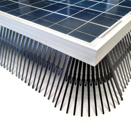BIRDSTOP Vogelschutz PV Anlage Set, Taubenabwehr Solaranlage – Vogelabwehr & Taubenschutz für Photovoltaik – 30 m, 12 cm Höhe, 4 Eckstücke & Befestigungsclips – Vogelschutzgitter Solar