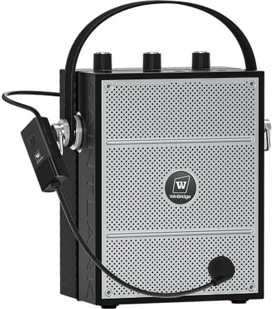 SANMIC Amplificateur vocal Bluetooth 5.3 avec microphone sans fil, amplificateur personnel sans fil pour enseignants, système de mégaphone portable de 40 W à voix haute pour salles de classe,
