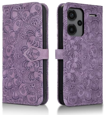 Succtopy Funda Xiaomi Redmi Note 13 Pro Plus 5G/Redmi Note 13 Pro+ 5G PU Cuero Flip Carcasa Fundas Móvil de Tapa Libro con Cierre Magnético Flip Wallet Cover Case con Redmi Note 13 Pro+ Violeta