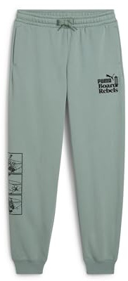 Puma Jungen Mid90s Sweatpants FL B Gestrickte Hosen, Green Moon, 152 EU