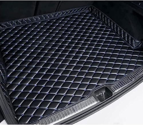 GUOPENG Auto Leder Kofferraummatte für BMW X1 iX1 U11 2022-2024, Kofferraumwanne Schutzmatte Cargo Wasserdicht Interieur ZubehöR,A/Black~Blue