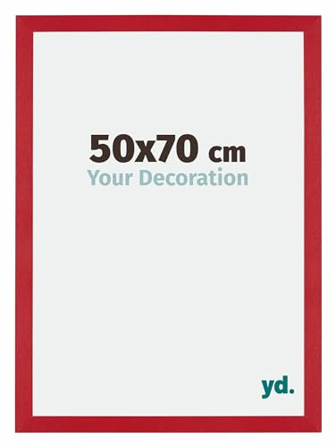 yd. Your Decoration - Puzzlerahmen 50.0x70 cm - Rot - Puzzlerahmen 500-1000 Teile - Holz Bilderrahmen - Mura