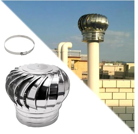 Comignoli girevoli, Comignolo Girevole per Camini Tappo di ventilazione for tetto con ventilatore a tetto non elettrico for camino/piccola casa(100mm/3.9 in)