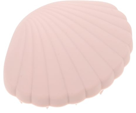 Silikon Kopfhautmassagegeräte Shampoo Haarbürste Rosa für Nasse Kopfhaut | Shell Form, Sanfte Bürsten für Tägliche Haarpflege zu Hause, zur Massage Beim Waschen und Peelen