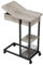 OPULENTHOME Beistelltisch, Sofatisch Industrie Mit Rollen, Mobiler Schmaler Beistelltisch, 3-Stufigem, Sofa Tisch für Wohnzimmer 75 x 60 x35 cm