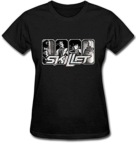 Women's Crazy Skillet Band Short Sleeve T Shirt Black XL