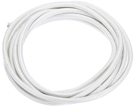 QUARKZMAN 3 Mètre/9.84ft 11AWG Fil Haute Température, Câble Mica Souple Isolé 500 Degrés Celsius Câble Tressé Résistant À La Haute Température Électrique Pour Lampe Chaudière Chauffage Blanc