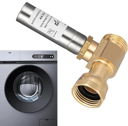Heavy Duty Water Hammer Arrestor Washing Machine - High Pressure Shock Absorber, Stainless Steel Build | Noise Reduction Technology, Hose Connection, Durable Leakproof Design, Perfect for La