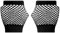 JUNART 2 Paar Mesh-Handschuhe Damen Kurze hochelastische fingerlose Handschuhe für Kostüme Zubehör für Halloween Cosplay Retro Party(schwarz)