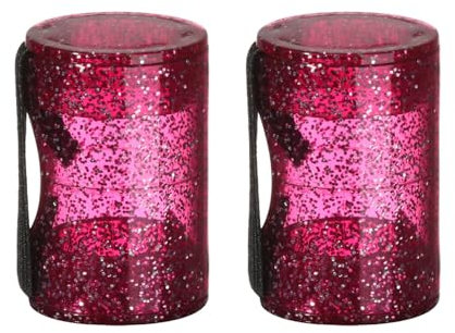 2 Pcs Rhythm Ring Shaker, Finger Sand Hammer for Ukulele Guitar (Red)